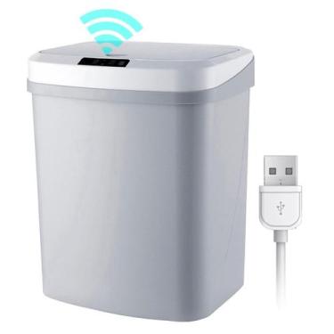 Imagem de Lixeira Automática Recarregável Sensor De Aproximação 16L - Laurus