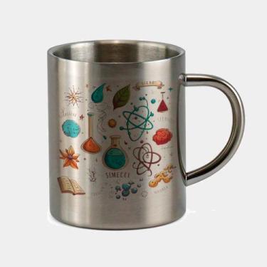 Imagem de Caneca de Inox Premium Prateada 400ml OBJETOS CIENTISTA QUIMICA - Cria