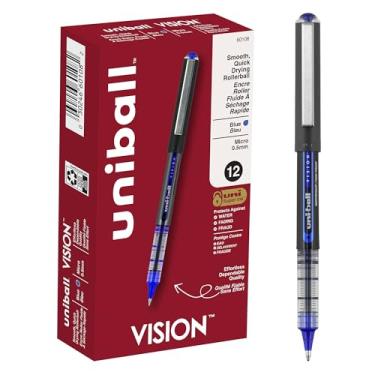 Imagem de Uni-ball Canetas esferográficas Vision, micro ponta (0,5 mm), azul, 12 unidades (60108)