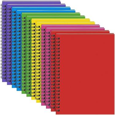 Imagem de Yahenda Caderno espiral para faculdade, pautado, cadernos pautados, pautados de 20 x 14 cm, cadernos de anotações, em massa, A5, caderno de papel grosso para escritório, negócios, material escolar (cores mistas, 18 peças)