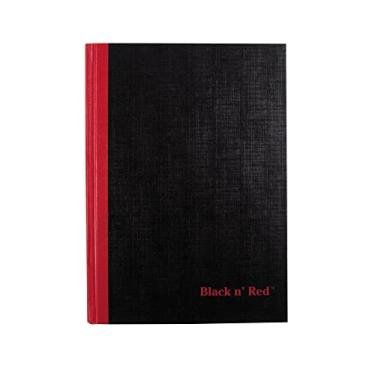 Imagem de Black n' Red Caderno, diário de negócios, 21 x 13 cm, 96 folhas, pautado, papel óptico, capa dura, encadernado em caixa, preto (E66857)