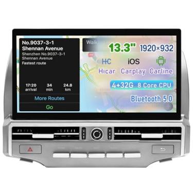 Imagem de HPDELGB Kit de painel de rádio estéreo para rádio Toyota 4Runner 2009-2022, unidade de cabeça Android superior prateada TS10, 4+32G, CarPlay sem fio e câmera de backup AHD de navegação GPS automática