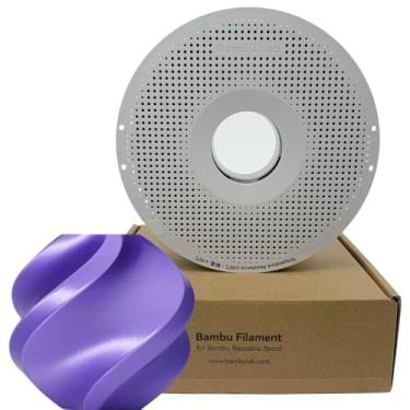 Imagem de Filamento 3d Bambu Lab Pla Silk 1kg 1,75mm Com Carretel Reutilizável Cor Roxo 13701