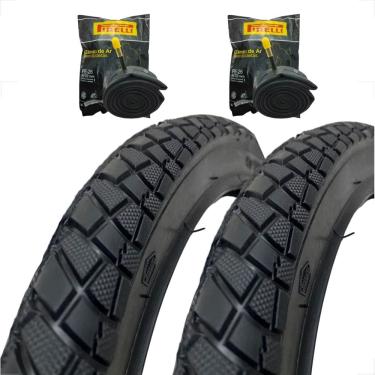 Imagem de Par Pneu Bicicleta Shiver Tipo Praieiro Aro 26 X 2.125 Bmx-4 Balão + Par Camara aro 26 Pirelli