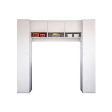 Imagem de Kit Armários Multiuso Lavanderia Eloísa 05 Portas Branco - Phoenix