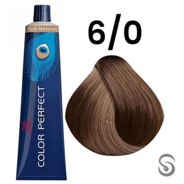 Imagem de Wella Perfect Color 6/0 Louro Escuro Pure Naturals 60ml, UNICA