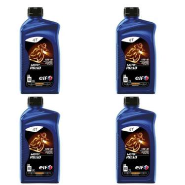 Imagem de Kit 4x óleo para Moto 10w-40 Semi-sintético Elf Moto 4 Road