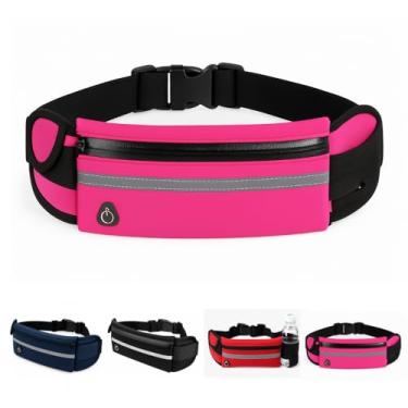 Imagem de Pochete Esportiva Corrida, Ciclismo, Caminhada, Academia, Lazer, Porta Objetos, Porta Celular Garrafa Documento, Fitness Slim, Impermeável, Cores Unissex (Rosa)