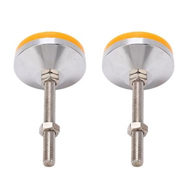 Imagem de Niveladores de Móveis, 2pcs Móveis Nivelador de Perna Com Pés Ajustáveis ​​porca Aço Carbono Bloco Borracha Skid Mobília Ajustável Parafuso Perna