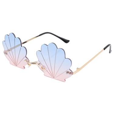 Imagem de Baluue Óculos De Sol Sem Aro Em Formato De Concha Óculos De Sol Da Moda Sem Armação Leves Mulheres E Homens Óculos Atividades Ao Ar Livre No Verão