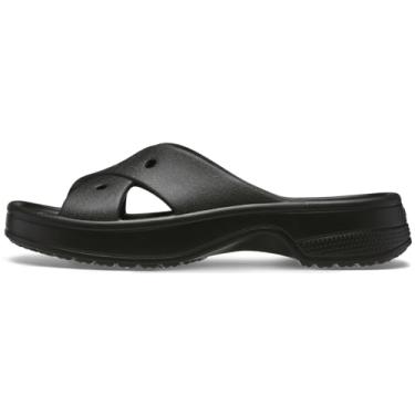 Imagem de Crocs Sandália feminina de tira cruzada com deslizamento confortável Literide, Preto, 37