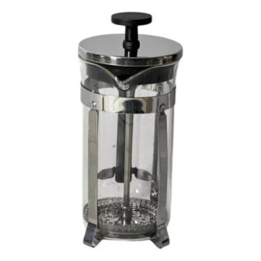 Imagem de Cafeteira Prensa Francesa, 350ml, Vidro e Inox, 3 Xícaras, Filtro Removível