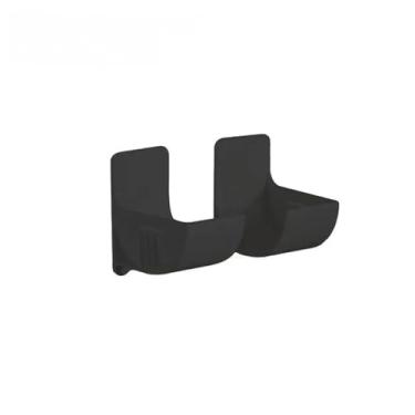 Imagem de Bandeja de armazenamento antiperfurante para parede, 16 peças, prateleira de cozinha, filme plástico, saco de lixo, geladeira, lateral, banheiro, quarto, prateleira de armazenamento, preta, 1 conjunt