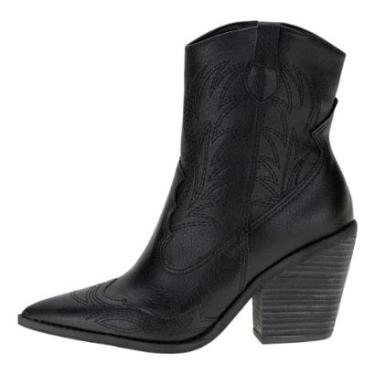 Imagem de Bota Feminina Country Texana Bordada Preta-Feminino