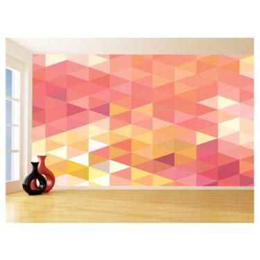 Imagem de Papel De Parede Geométrico Triângulos Abstrato 3,5M Gmt75 - Você Decor