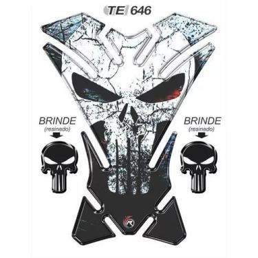 Imagem de Adesivo 3d Tankpad Protetor Tanque Justiceiro  2 Brindes - Resitank