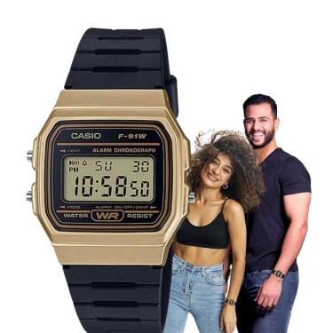Imagem de Relogio De Pulso Casio Vintage F-91W Digital Unissex Retro Masculino Feminino Esportivo