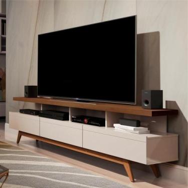 Imagem de Rack Polaris II 1.8 Off White Freijó - CASA H