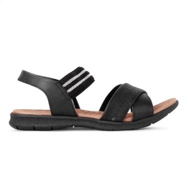 Imagem de Sandália Usaflex Elastic Feminina (Preto/Prata, BR, Adulto, Numérico, 35)