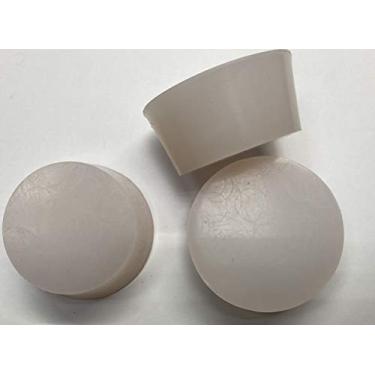 Imagem de Tampa afunilada de laboratório tamanho nº 11 (pacote com 3) 5,08 cm 52 mm DIA. 5,08 cm 1/4 1/2 UNC M55 M56 Rosca para conectar o orifício do tubo para proteção de superfície de proteção contra poeira e lacrada de Liguid transparente