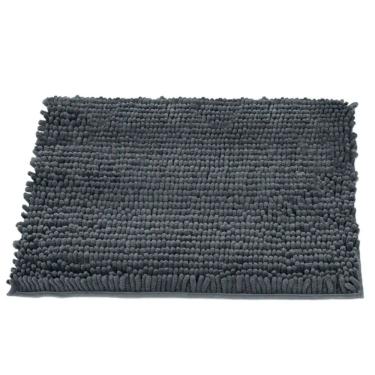 Imagem de Tapete Buettner Microfibra Antiderrapante Chenille Ginko 60cmx90cm Grafite