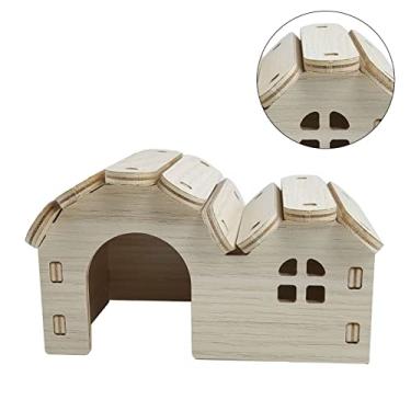 Imagem de Generic Hamsters Subling House, Mordida Resistente a Madeira Hamster House Hideout Simples para Acessórios de (#2)