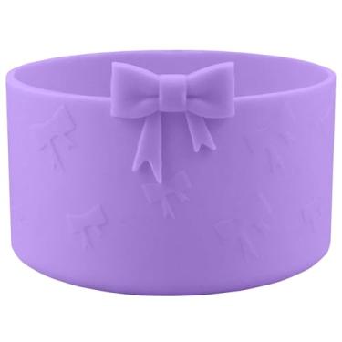 Imagem de HIUSITY Bota de silicone Bow para Owala 947 ml, capa protetora antiderrapante para acessórios de garrafas de água de aço inoxidável FreeSip, Twist e Flip, pode ser lavado na lava-louças e livre de BPA