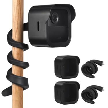 Imagem de Pacote com 2 suportes flexíveis para o novo Blink Outdoor 4 (4ª geração) e Blink Outdoor (3ª geração), caixa protetora à prova de intempéries com recorte de carregamento e suporte de pescoço de ganso