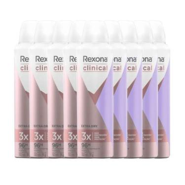 Imagem de Kit Desodorante Aerosol Rexona Clinical Extra Dry 91g - 9 Unidades