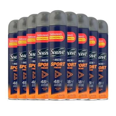 Imagem de Kit Desodorante Aerosol Suave Men Sport Fresh 200ml - 9 Unidades