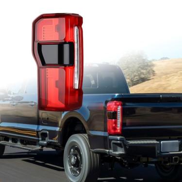 Imagem de amopacorp Conjunto de luz de freio traseira do lado esquerdo do motorista com furo de ponto cego para Ford F250/F350 Super Duty 2023 2024, substitui FO2800294 / PC3Z-13405-B