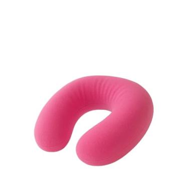 Imagem de Almofada De Pescoço travesseiro De Viagem confortável e macio (Almofada Adulto Rosa Bebê)