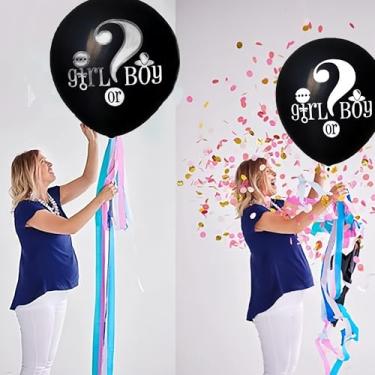Imagem de gender reveal balloon remote burst, 36 in,with remote control tools,You can pop the balloons remotely,equip Blue and Pink Baby Shower Gender Reveal Party Supplies Decoration Kit (black-d?)