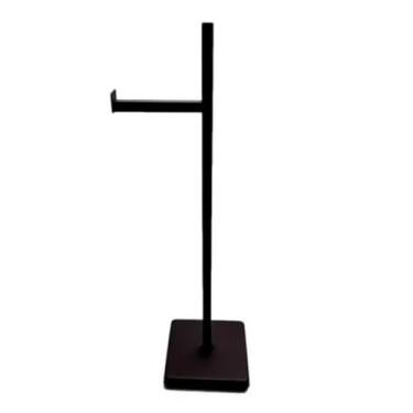 Imagem de Papeleira de Chão em Aço Inox 304-1 Papel Higiênico - Preto