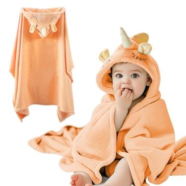 Imagem de DUDUELITE Toalha de banho com capuz para bebês e bebês adequada para bebês meninos e meninas de 0 a 5 anos de idade - uma toalha de banho com capuz macia, absorvente e protetora solar. 80 x 125 cm