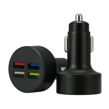 Imagem de Adaptador De Carro 12V Carregador Super Rápido para Celular Turbo 4 Entradas Portatil USB Automotivo Viagem Carro