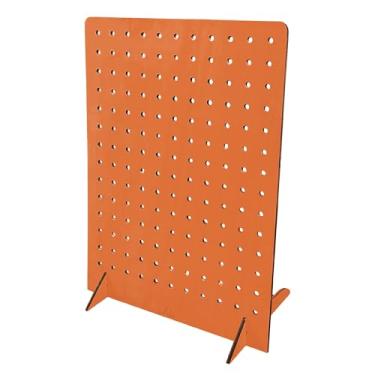 Imagem de Suporte de exibição de pegboard para joias, feiras de artesanato, venda, eventos de fornecedores, ferramentas, organizador de acessórios para quadro de pinos, GG 29,8 cm C x 11 cm L x 40 cm A, laranja
