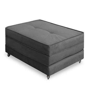 Imagem de Pufe Cama Solteiro Dobrável Com Rodízios Due Decor