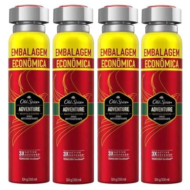 Imagem de Kit Desodorante Aerosol Old Spice Adventure 200ml - 4 Unidades