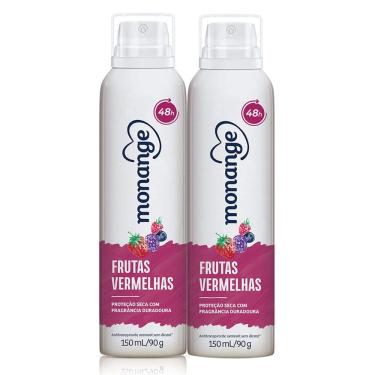 Imagem de Kit 2 Desodorante Monange Frutas Vermelhas Aerosol Antitranspirante 48h 150ml