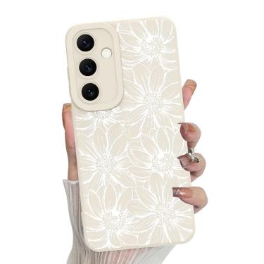 Imagem de Capa de telefone MZELQ Silicone Branca Floral Samsung Galaxy S24 Fe