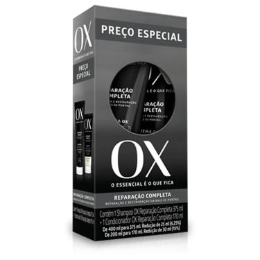 Imagem de Kit Shampoo 375ml + Condicionador 170ml Ox Restauração