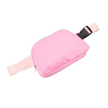 Imagem de Mochila de Cintura Feminina Bolsa de Cintura Grande Capacidade Durável para Caminhadas (Rosa)