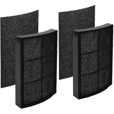 Imagem de CHAMONNY Breeze PECOMPAP de substituição para filtro de mesa, compatível com purificador de ar 2 em 1 de mesa PureZone Breeze Pure Enrichment, 2 filtros HEPA H13 True + 4 pré-filtros de carvão ativado