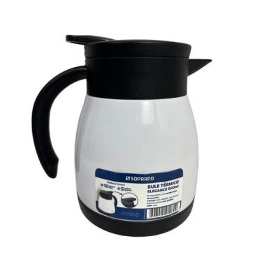 Imagem de Bule Inox Elegance Garrafa Térmica Para Chá Café Água 500ml Branco - S