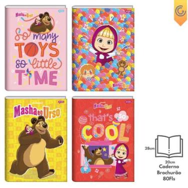 Imagem de Caderno Brochurão 80 Fls Masha e o Urso - Jandaia
