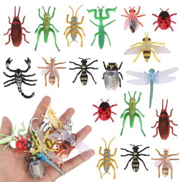Imagem de Rsstarxi Insects Cake Topper Decorations with Bees Mantis Ants Ladybugs Reptiles Theme Cake Pick for Baby Shower Kids Birthday Spoof Party DIY Cake Decorations
