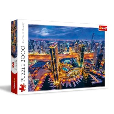Imagem de Trefl Quebra-Cabeça Luzes De Dubai Com 2.000 Peças, Vermelho, 96 X 78 Cm, Impressão Criativa E Divertida, Clássico Para Adultos Crianças A Partir 12 Anos