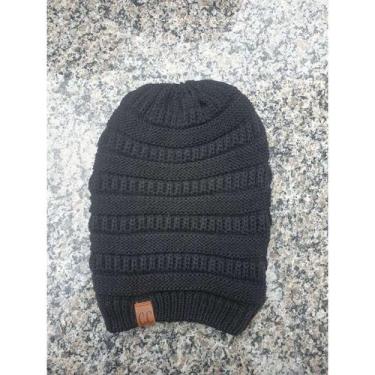 Imagem de Gorro Beanie Touca Unissex Inverno Tricô - oem, Preto