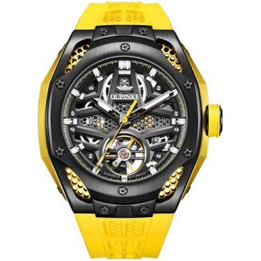 Imagem de Relógio OUPINKE Automático Esqueleto Mecânico Masculino - À Prova D'Ág